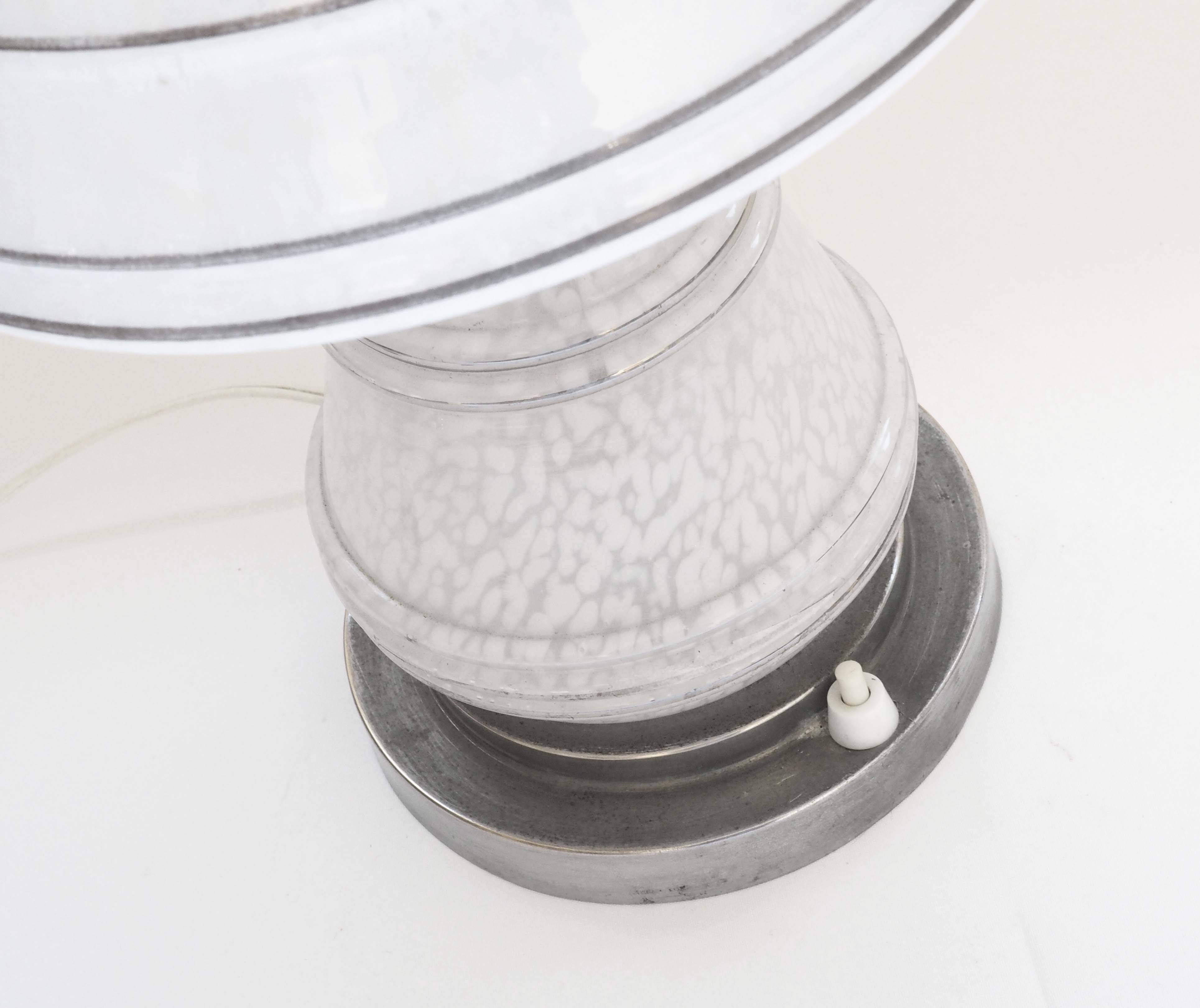 Clichy art deco glass lamp