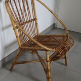 Adult rattan armchair 1960