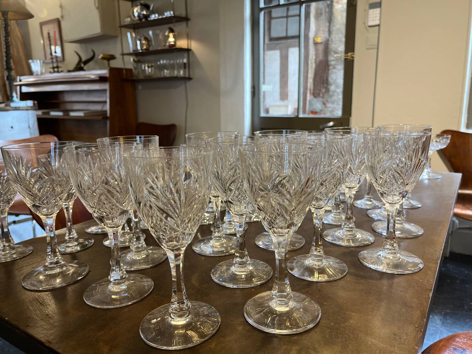 Beau lot de verres en cristal de Saint Louis
