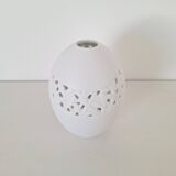 White porcelain egg vase