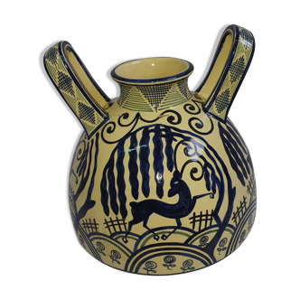 Vase Odetta handles Henriot Quimper 1930