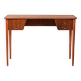 Scandinavian mahogany desk with brass handles