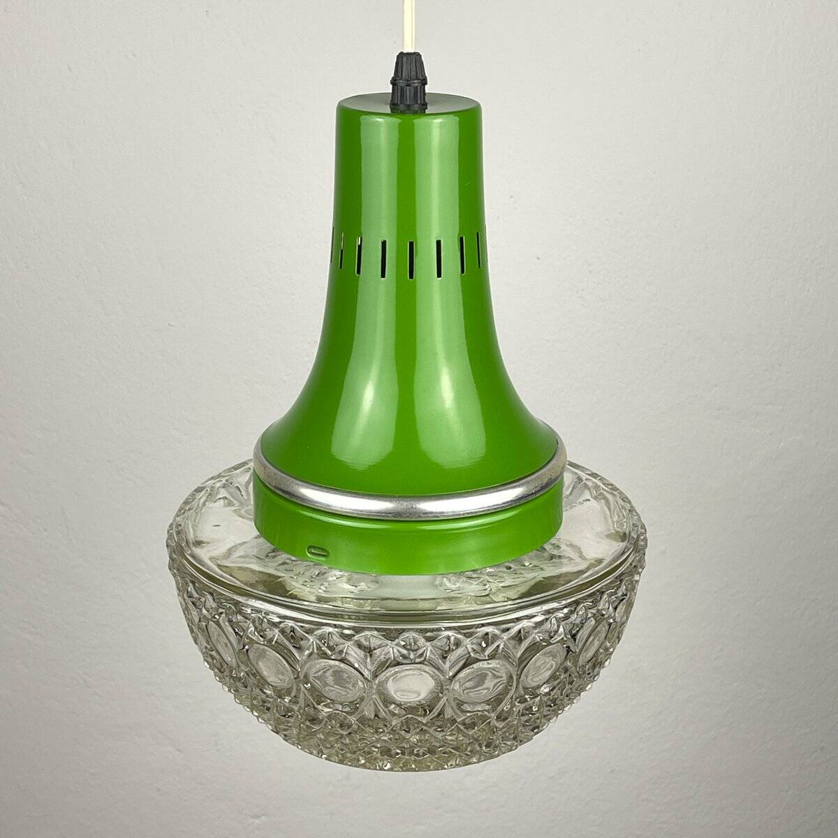 Green suspension light in mid-century style by Targetti Sankey, 1960s.