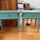 Lot of 2 Empire style bedside tables.