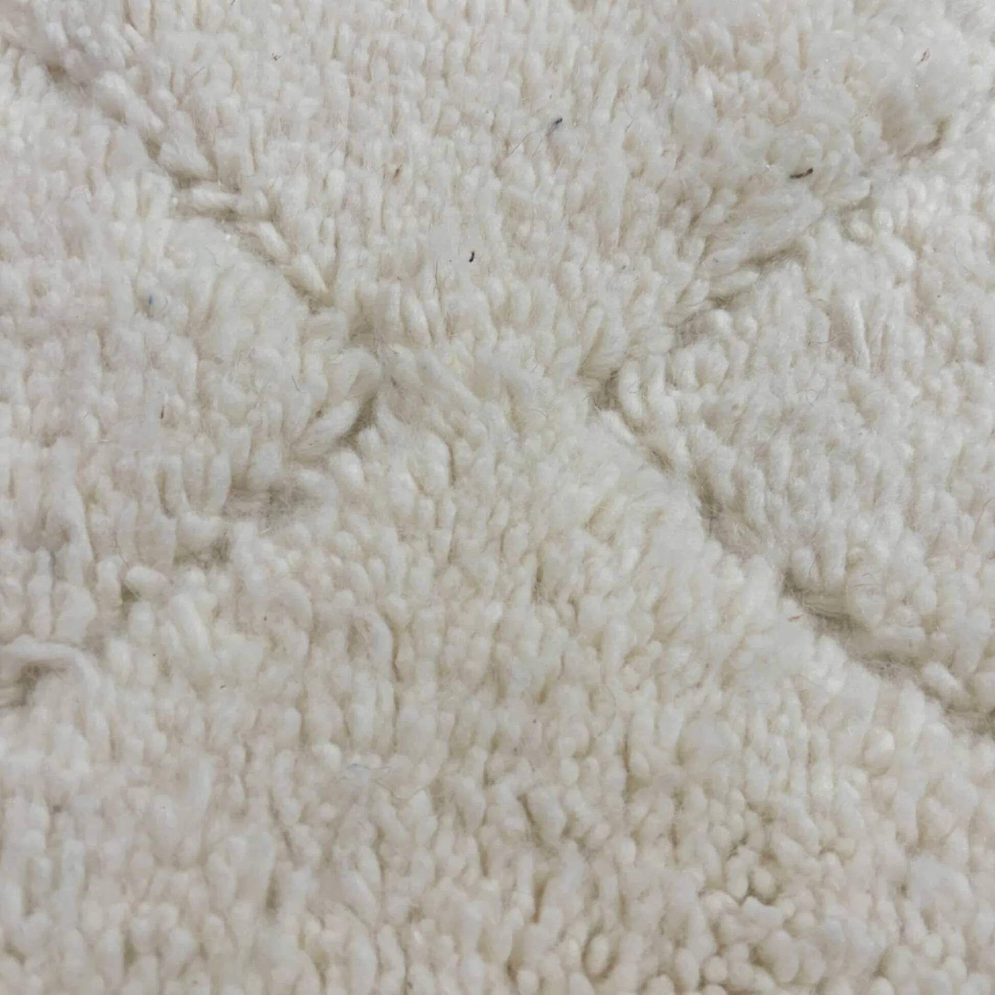 Beni Ouarain Berber Rug • Minimalist white diamond design