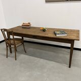 1950s farmhouse table in oak and pine