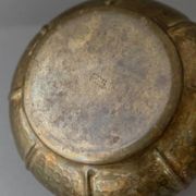 Vintage gold-toned brass box with lid, handmade in Italy (1950s) – elegant storage for biscuits or jewelry