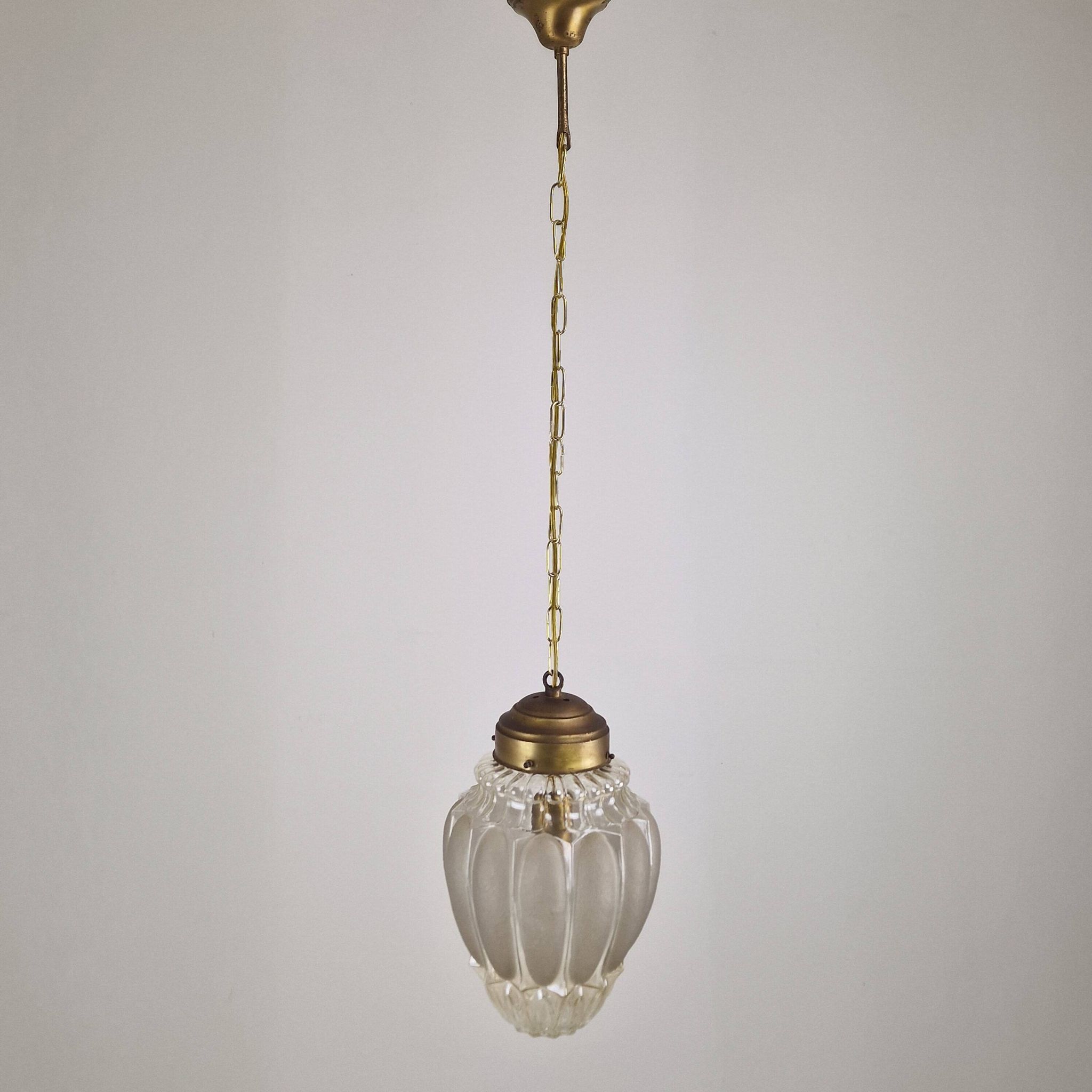 Italian Mazzega Murano Glass Pendant Lamp, 1970s