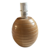 Pied de lampe en bois tourné et rainuré – années 80
