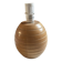 Turned and grooved wooden lamp base – 1980s