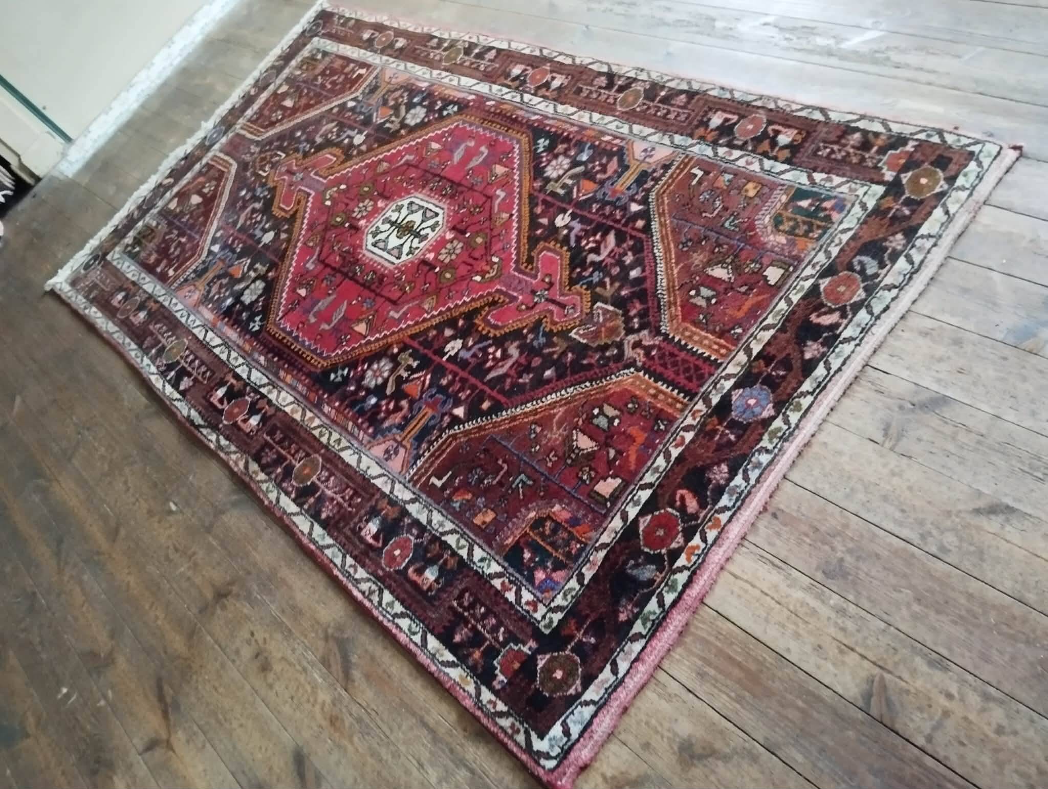 Handmade Persian Tuyserkan rug 218x124cm