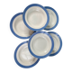 6 pastel blue soup plates in céranord st amand earthenware - languedoc model - lot 1