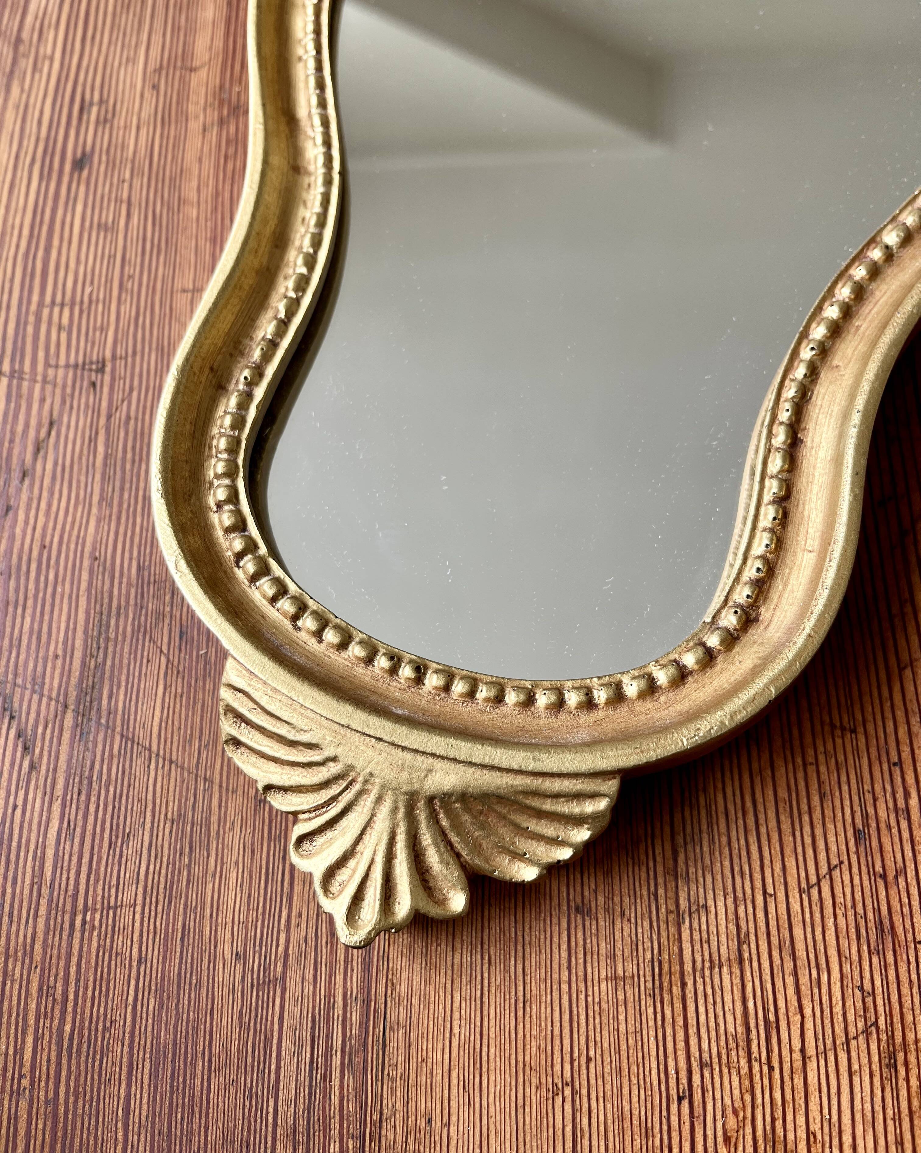 Miroir baroque doré style Louis XV taille S