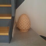 Pied de lampe faience forme pomme de pin