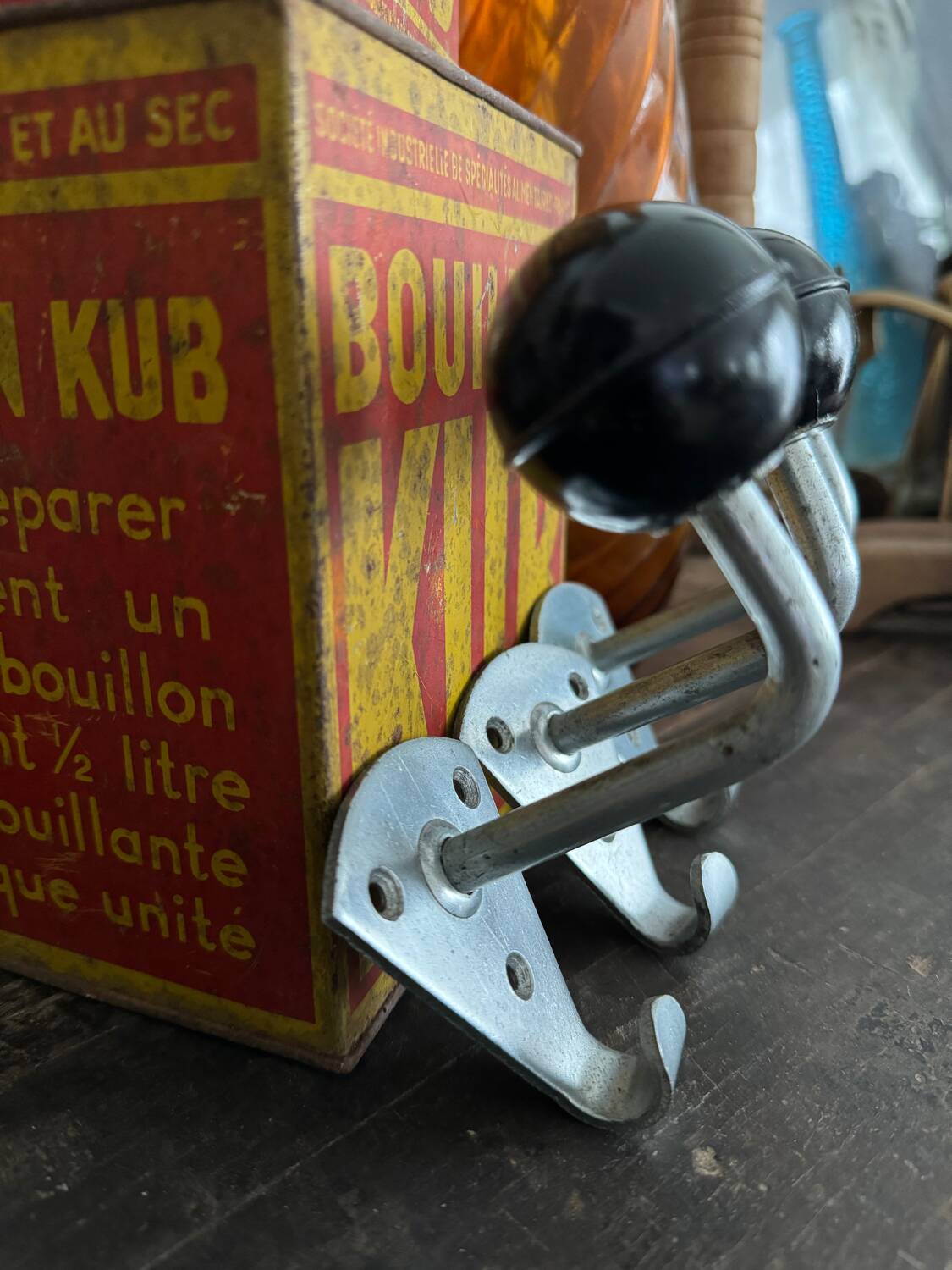 Old Bakelite ball wall hooks