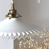 Opaline glass pendant light