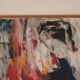 Original Swedish Oil on Canvas – “Abstract” by KB – Vintage & Framed  49 ×