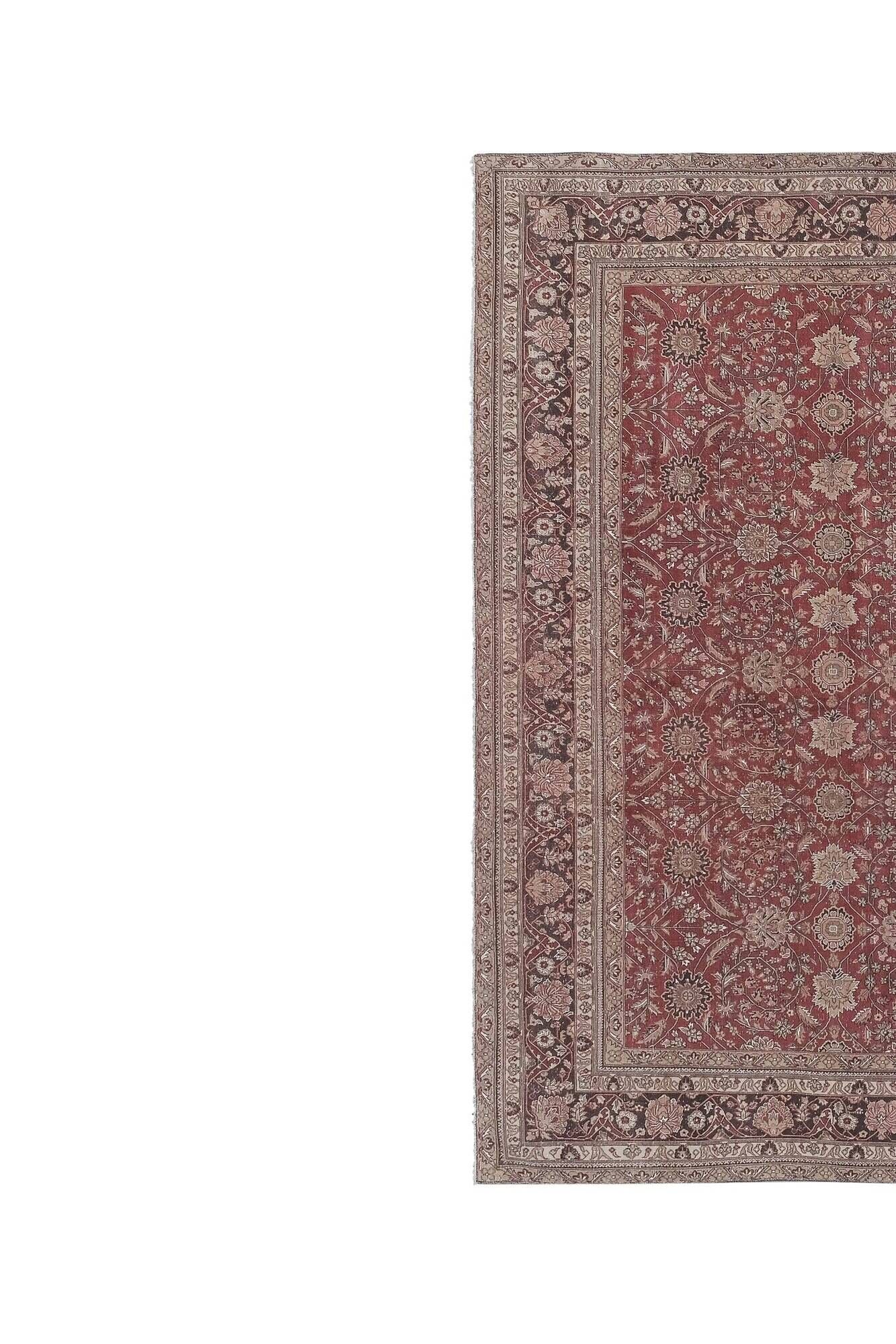 Vintage Turkish Oushak rug 242x296 cm