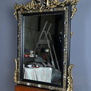 Important Mirror with Pediment, Napoleonic III period – 2nd half of the 19th century