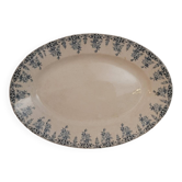 Plat ovale terre de fer fin XIX