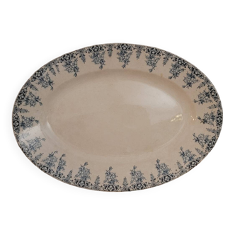 Oval iron earth dish late 19th century