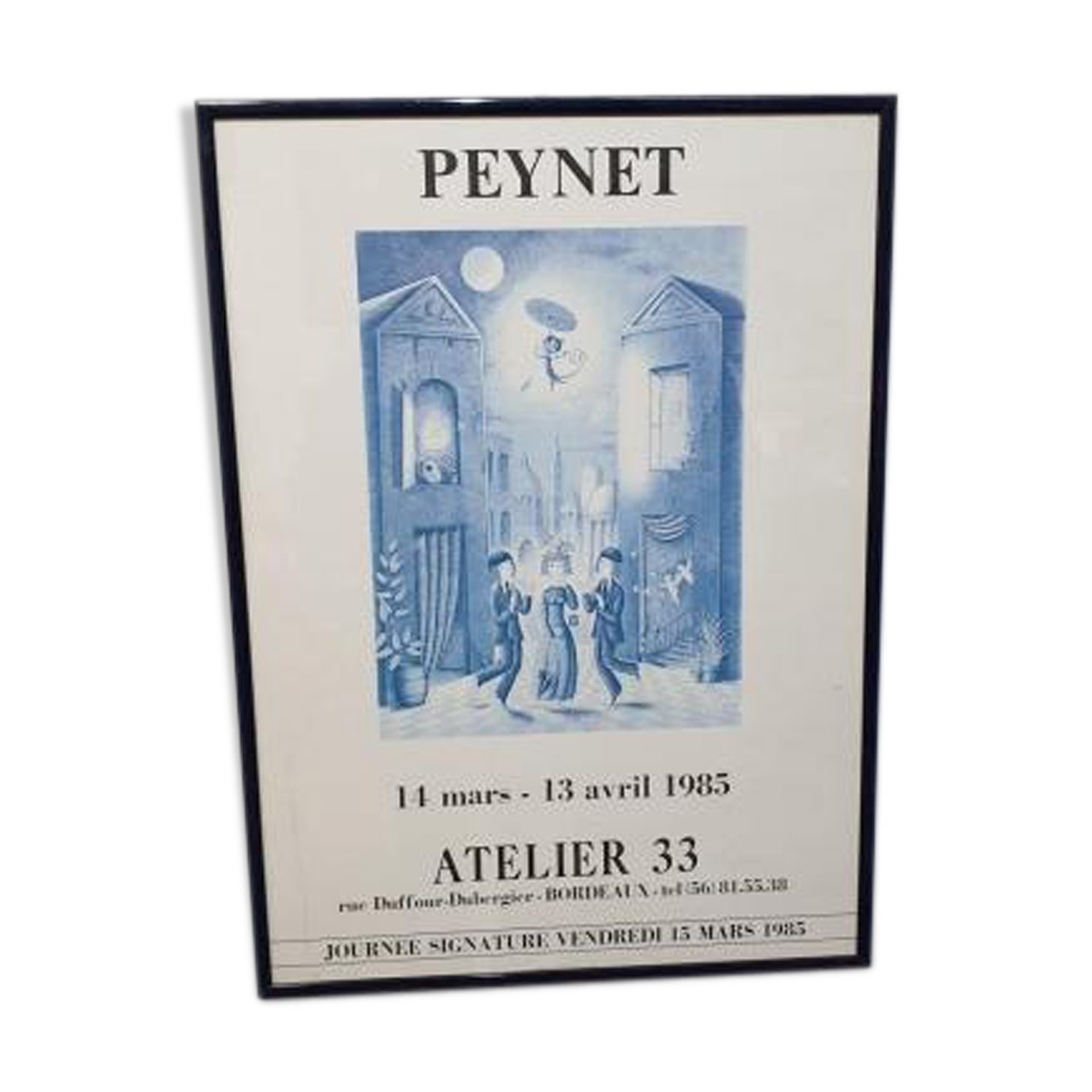 Autograph poster signed Les Amoureux de Peynet Atelier 33