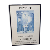 Autograph poster signed Les Amoureux de Peynet Atelier 33