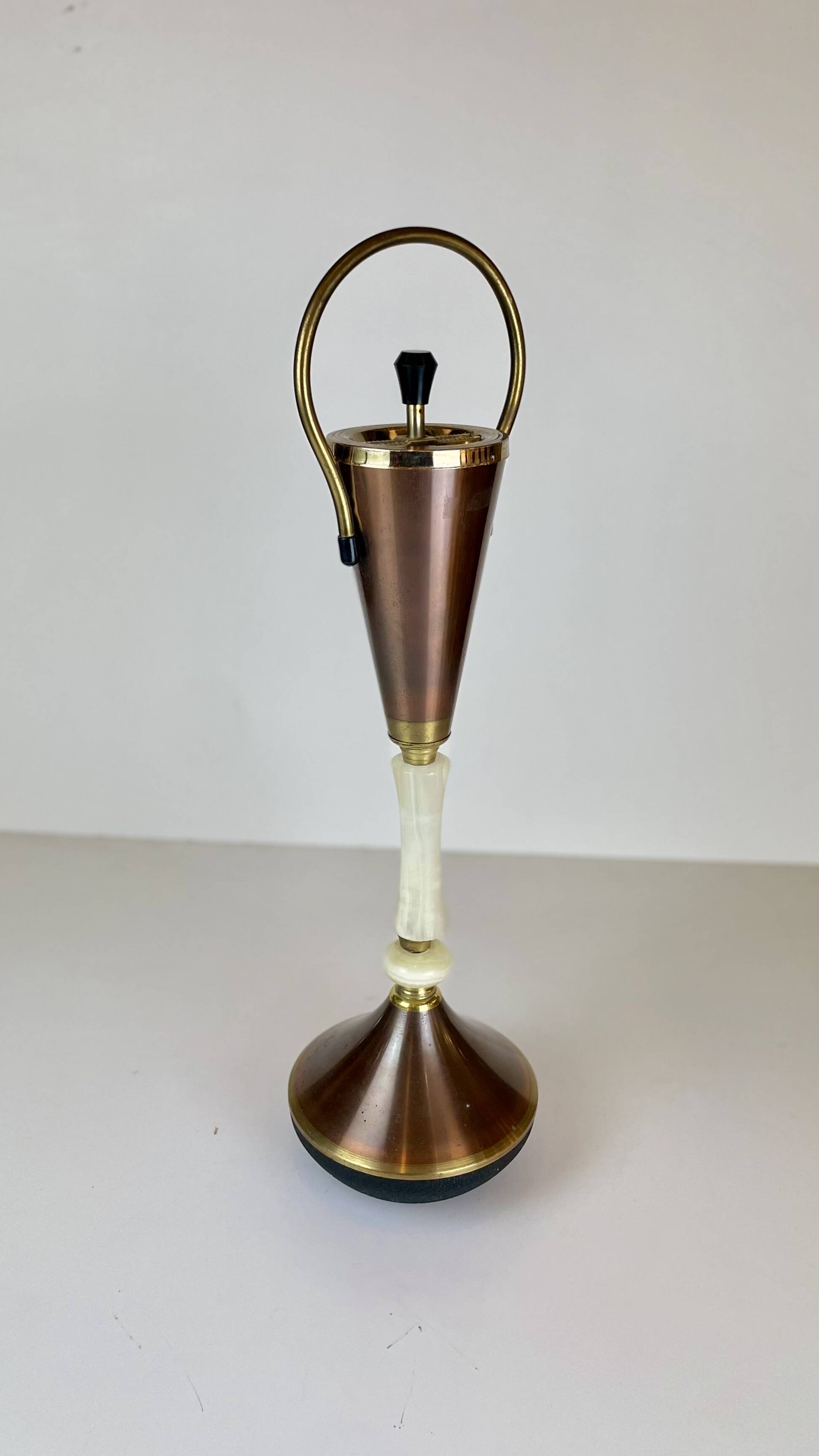 Italian Copper & Brass Ashtray on Foot, 1950s~60's