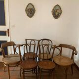 Set of 4 bistro chairs and two bistro armchairs