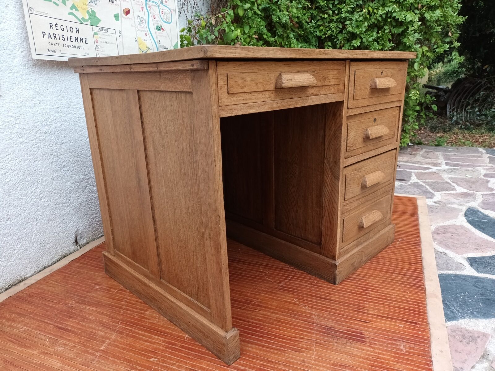 Solid oak desk counter