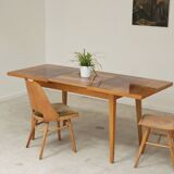 Extendable lacquered table czechoslovakia trud 1960