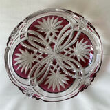 Empty pocket, red cut crystal bowl