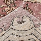 Rare Tapis Vintage Anatolie | Rose Antique & Crème Floral Rug, 185x314 Cm