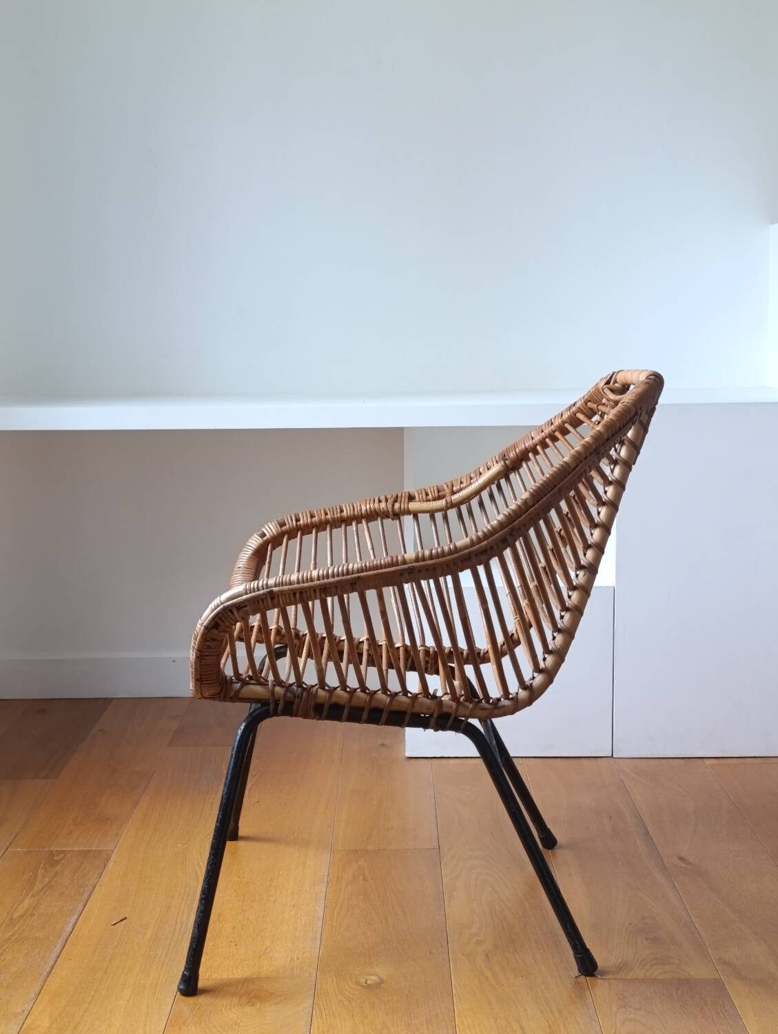 Rattan armchair circa 1960