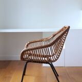 Rattan armchair circa 1960