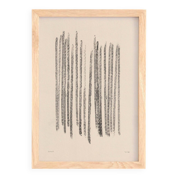 Peinture abstraite sur papier signée Eawy