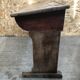Old school office desk double wood box vintage inkwell location