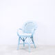 Nordic blue braided rattan armchair