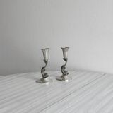 Pair of small antique candlesticks