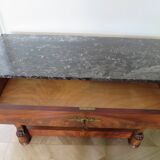 console-style empire/restauration-à crosses-fond de miroir-pieds griffes