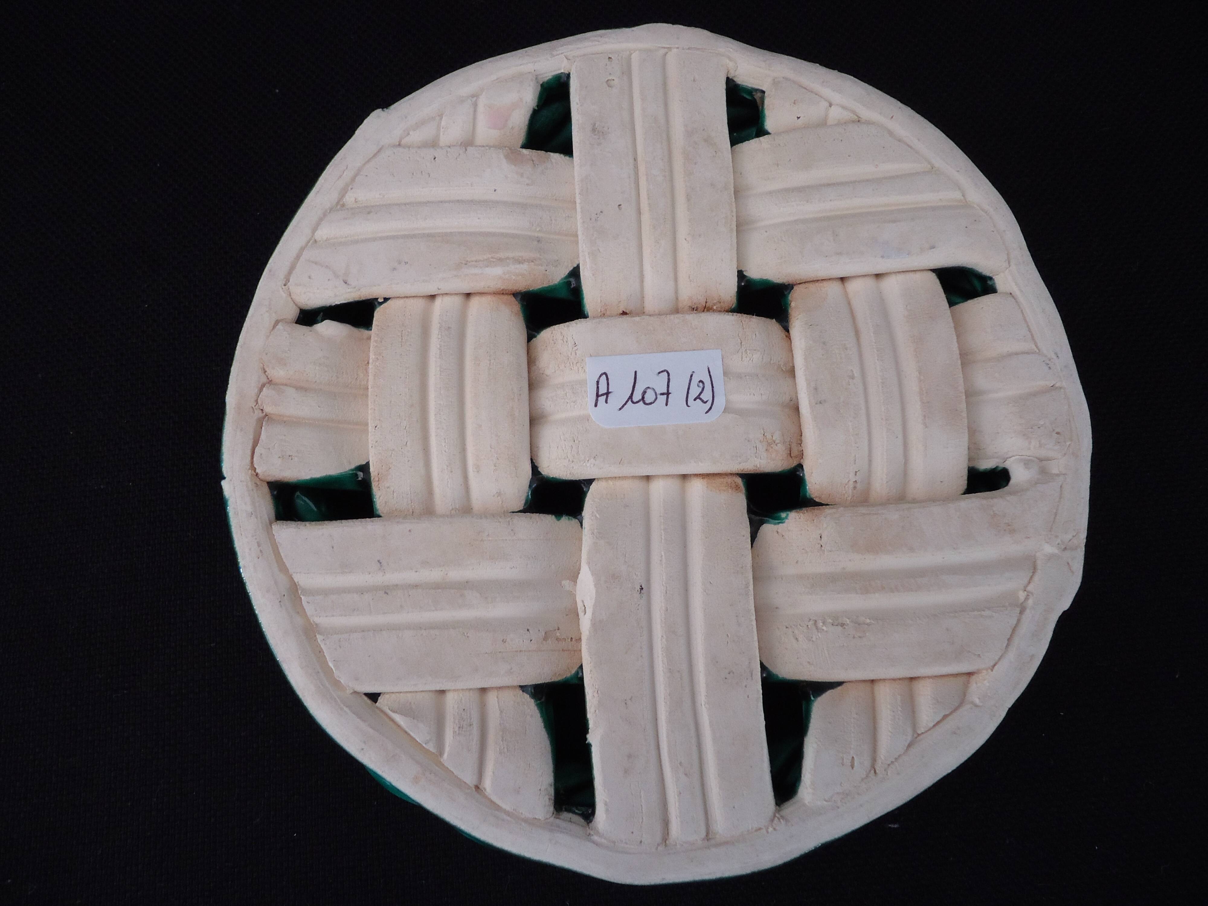 Varnished ceramic bottle coaster Vallauris (A107-2)