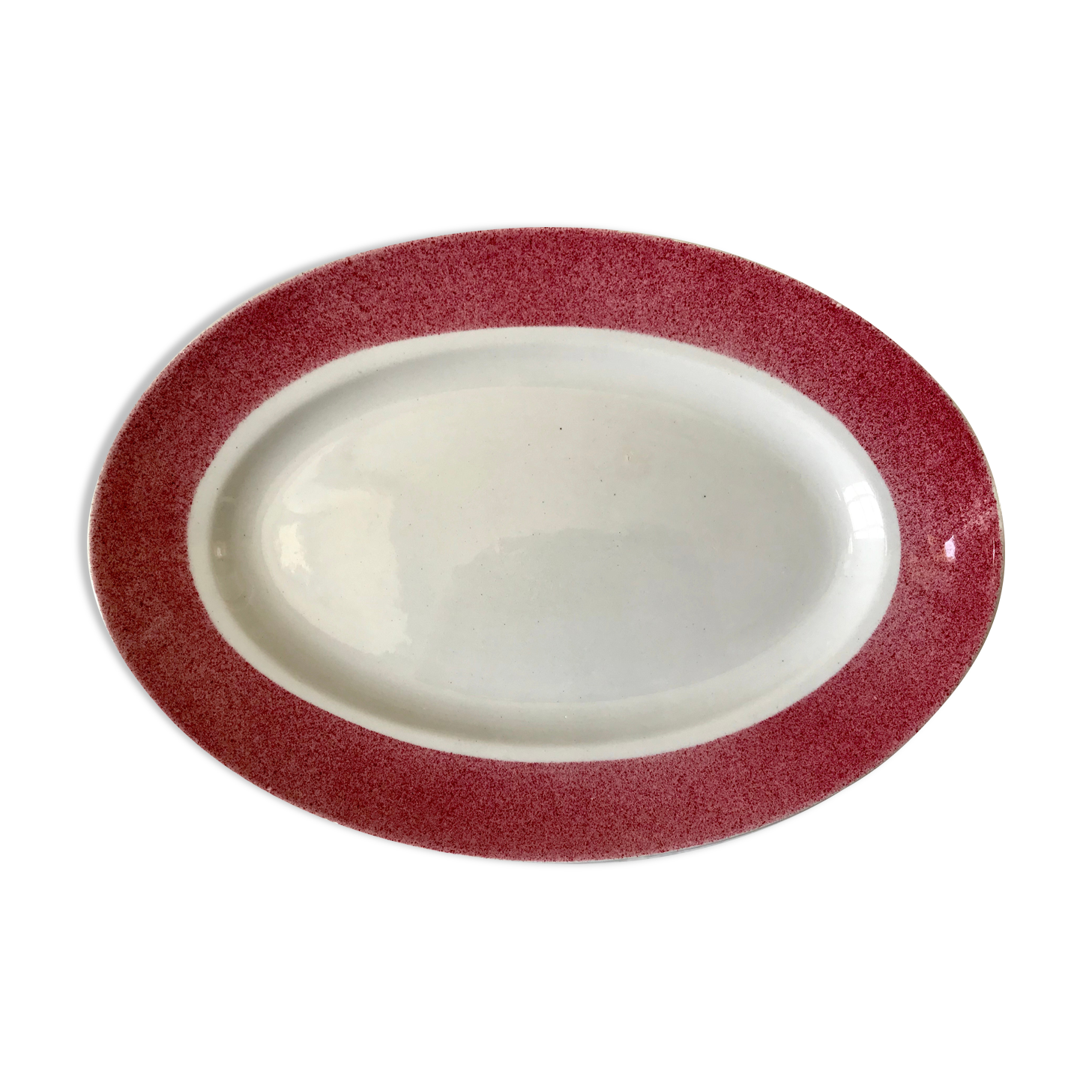 Raspberry pink oval dish 20-30s