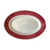 Raspberry pink oval dish 20-30s