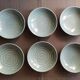 Set of 6 faience cups from Longchamps 1970s