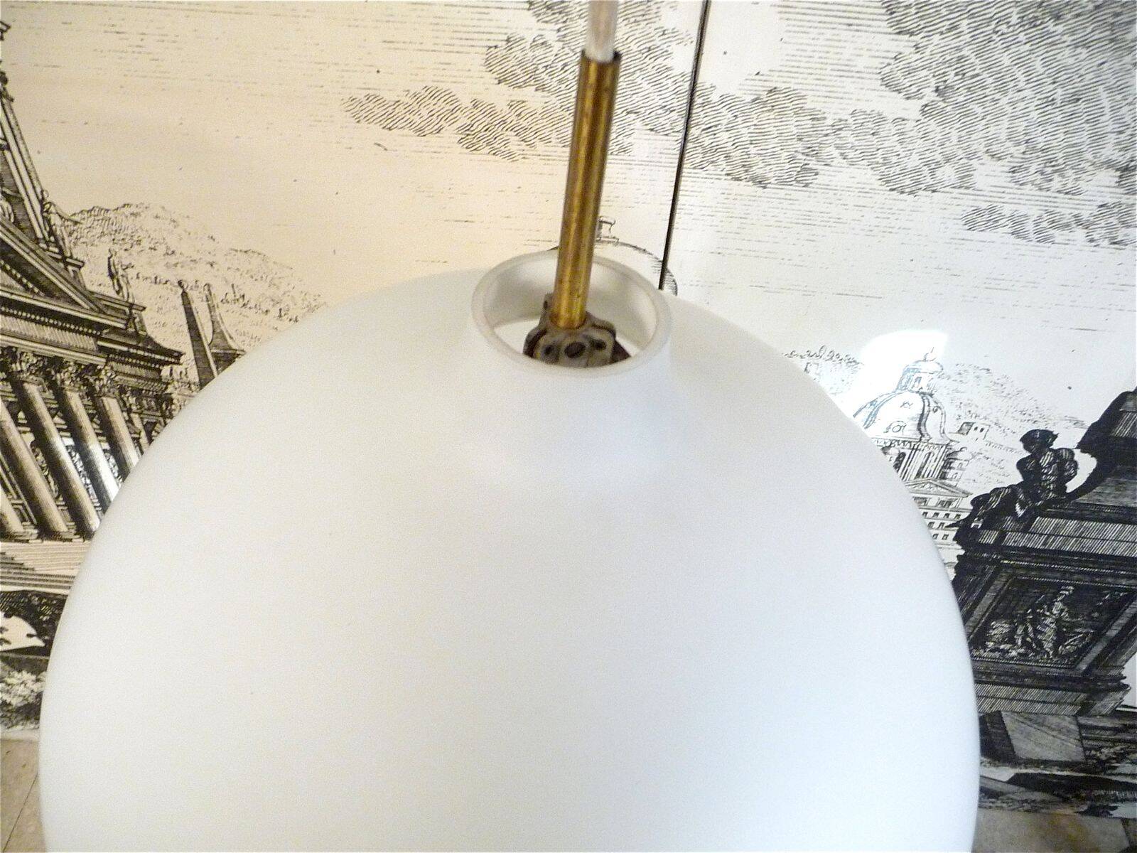Large opal glass lamp by Vilhelm Wohlert for Louis Poulsen, Denmark 1960s