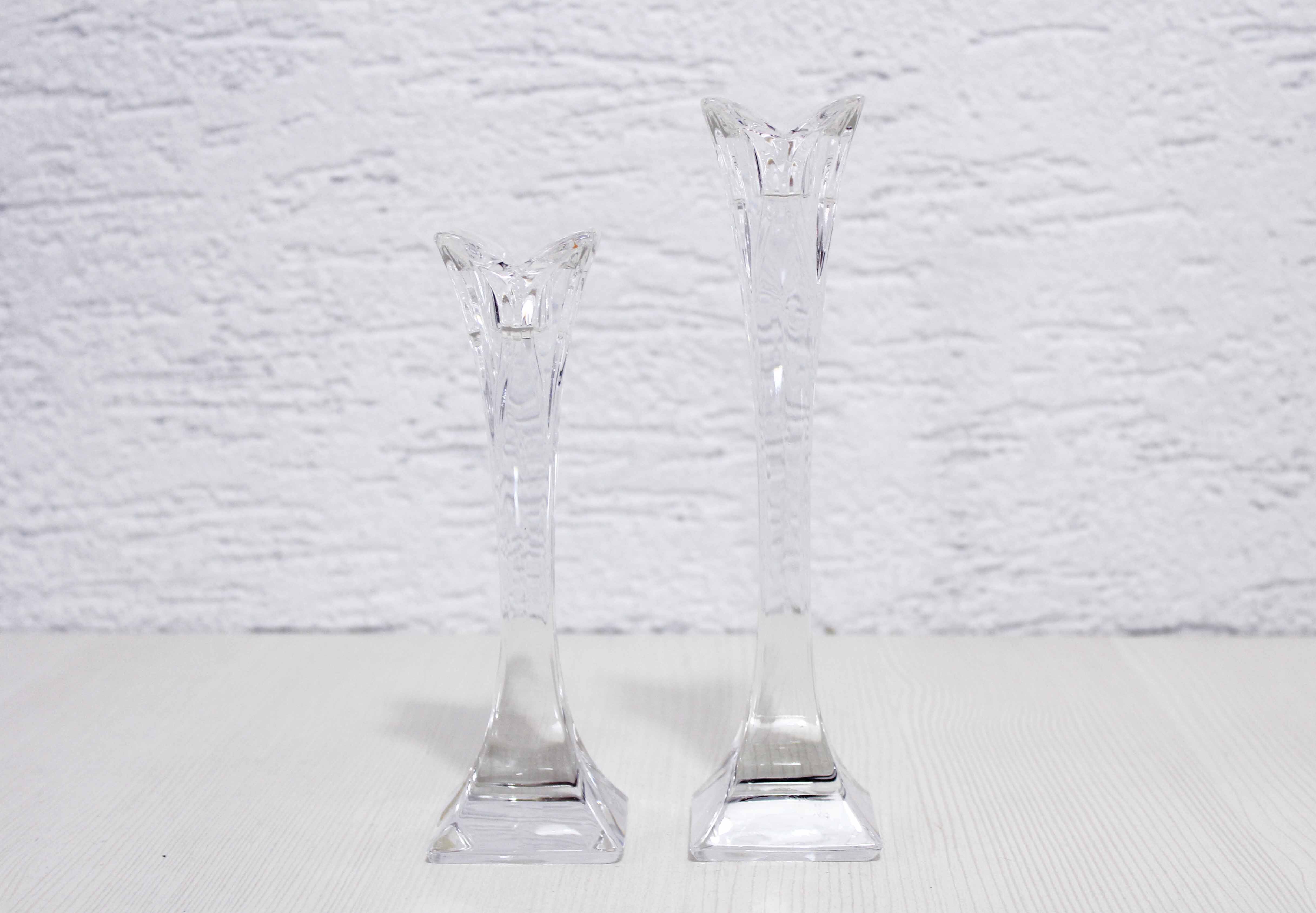 Paire de bougeoirs en cristal Nachtman