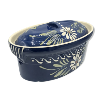 Terrine oval alsace Baeckeoffe blue