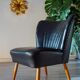 Fauteuil cocktail noir année 50