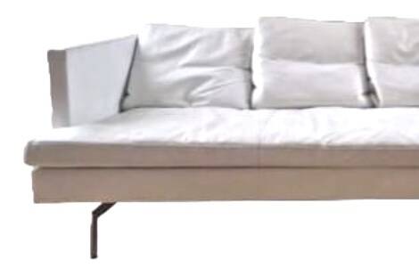 Leather sofa, Stricto Sensu leather designer sofa by Didier Gomez for Ligne Roset.