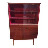 Mahogany veneer display cabinet 1960
